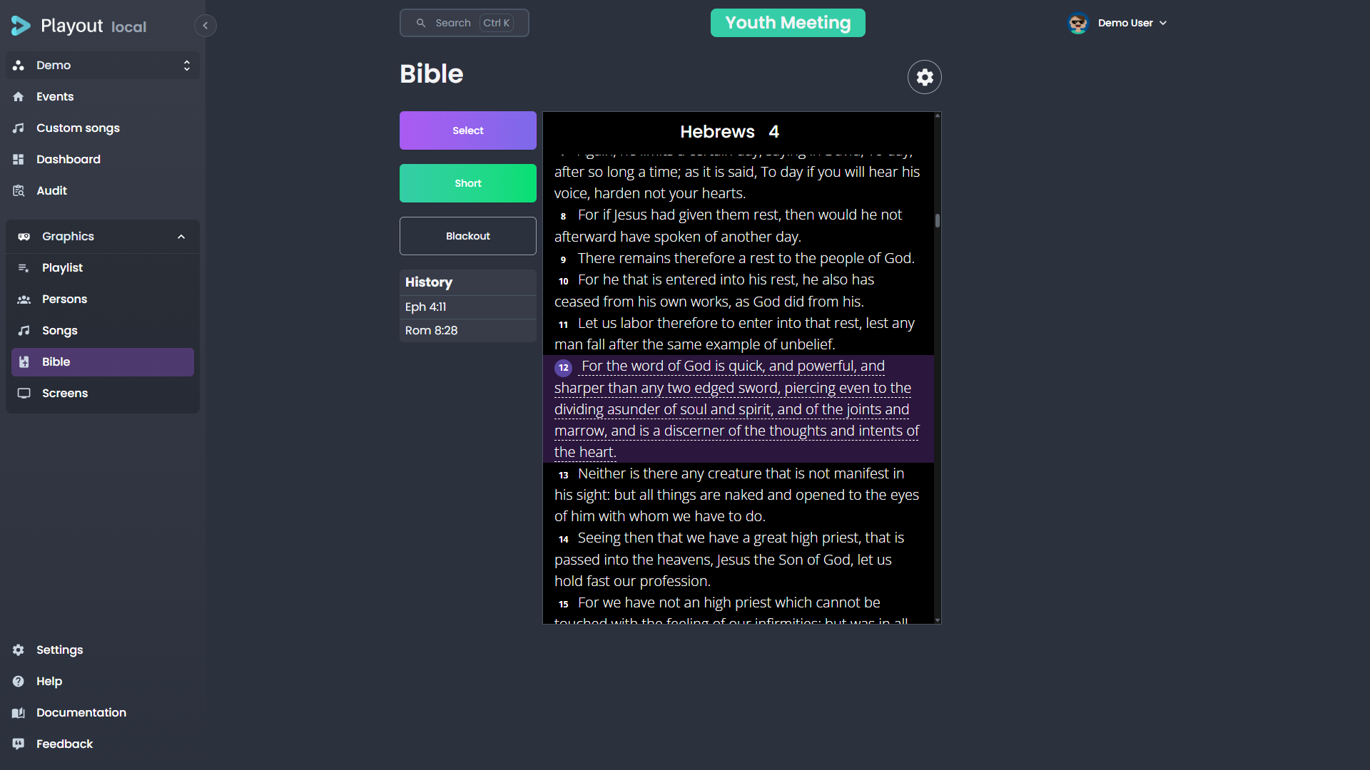 Bible tab